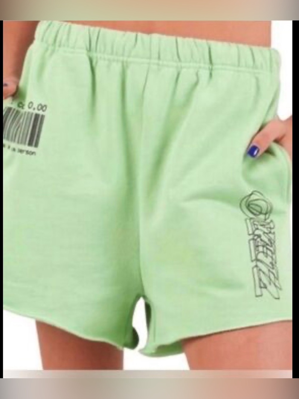 MAYFAIR GROUP Mint Green Elastic-Waist Shorts